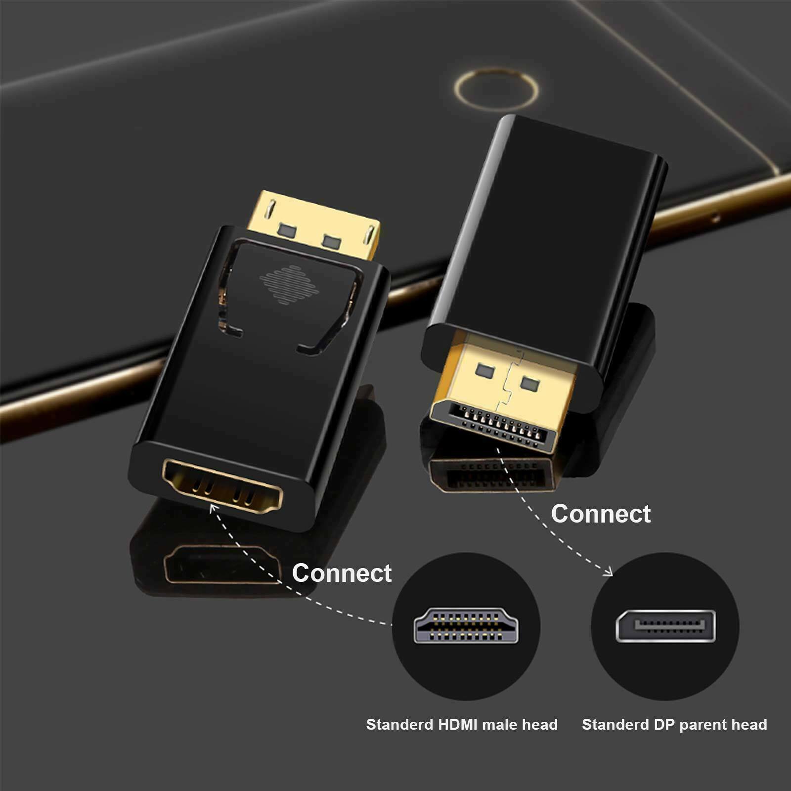 LOT Display Port to HDMI Male Female Adapter Converter DisplayPort DP to HDMI
