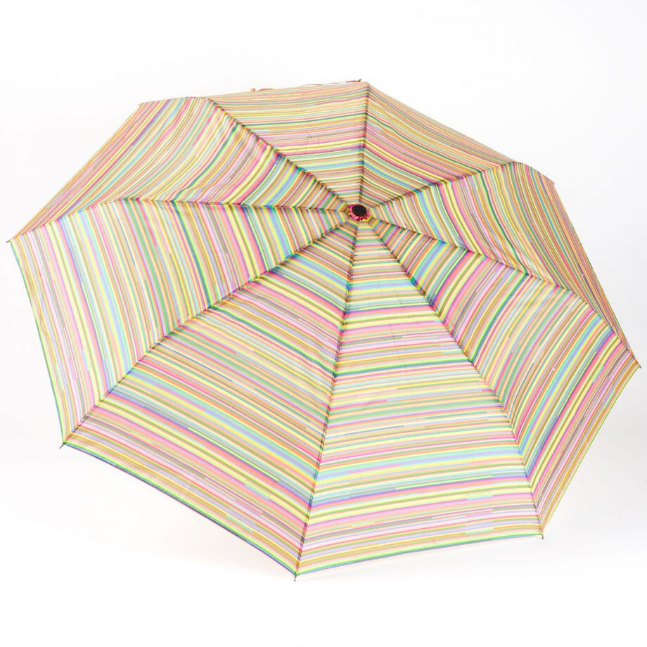 PAPER DESTINY rainbow pinstripe umbrella NWT
