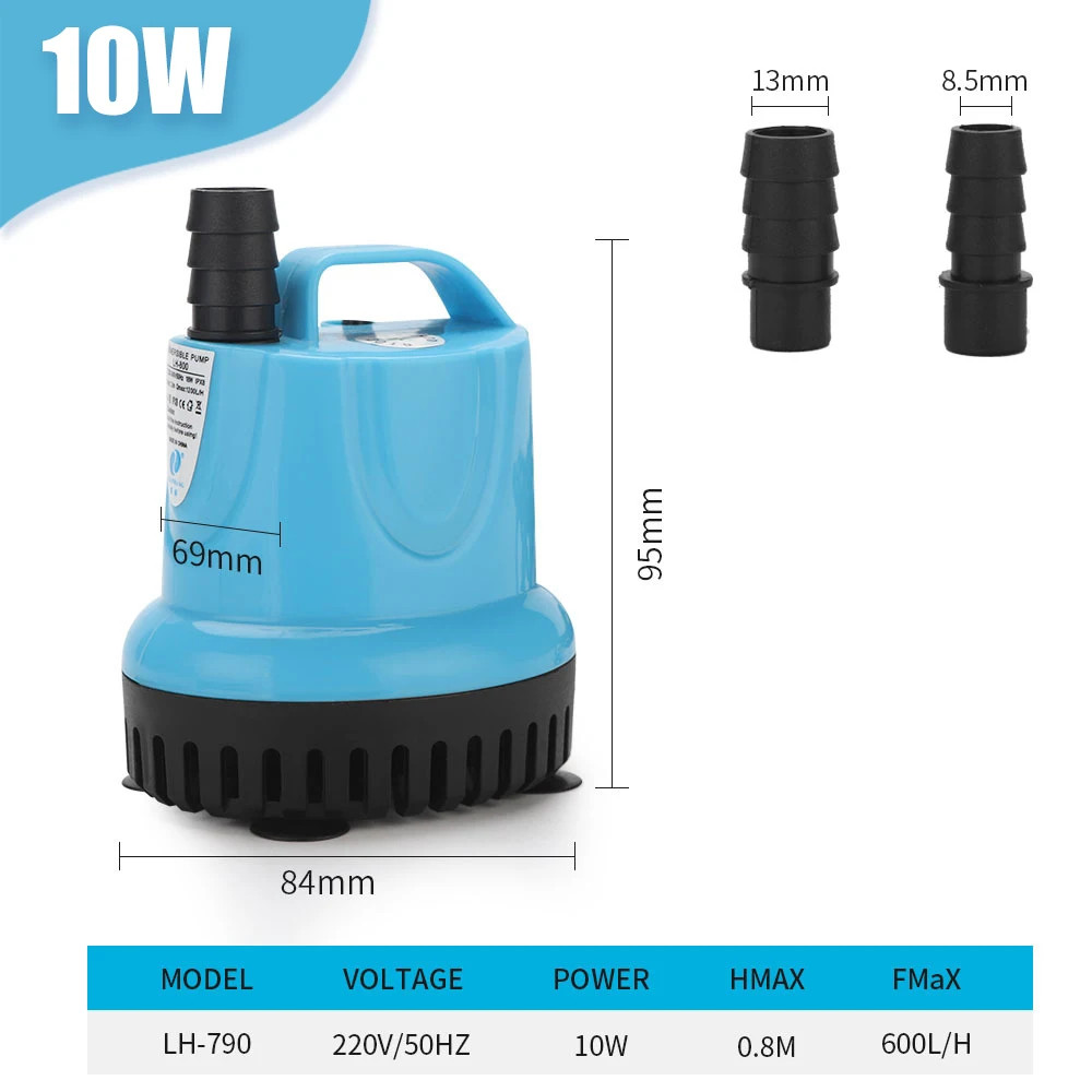 10/18/25/45/60/85/105W Submersible Water Pump Aquarium Circulating pump Filter b