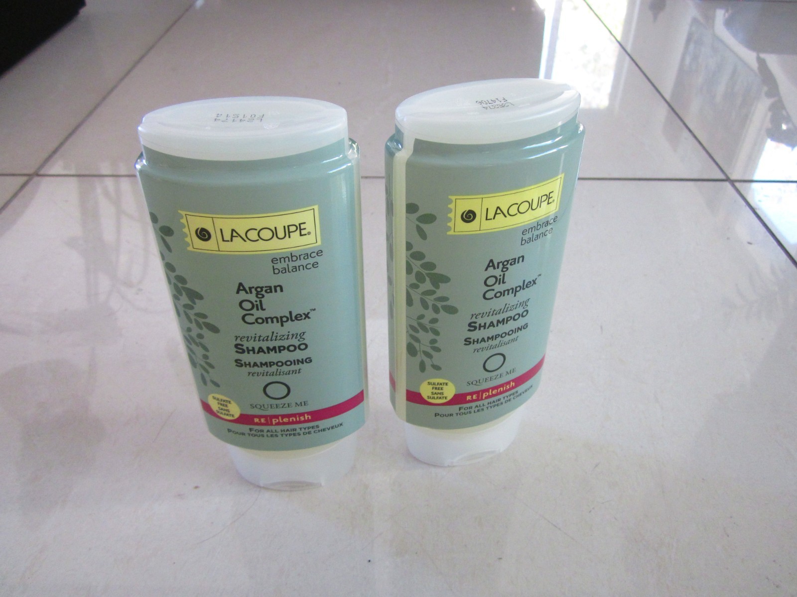 2 X LaCoupe Argan Oil Complex Revitalizing SHAMPOO  12.17 oz each
