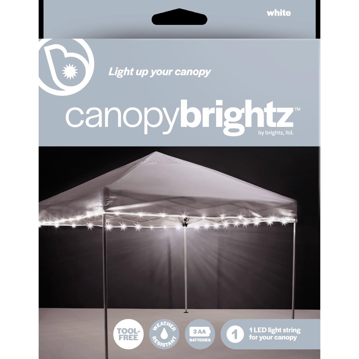 Brightz White Canopy & Patio Umbrella Lighting 2 L x 6.95 H x 6.95 W in.