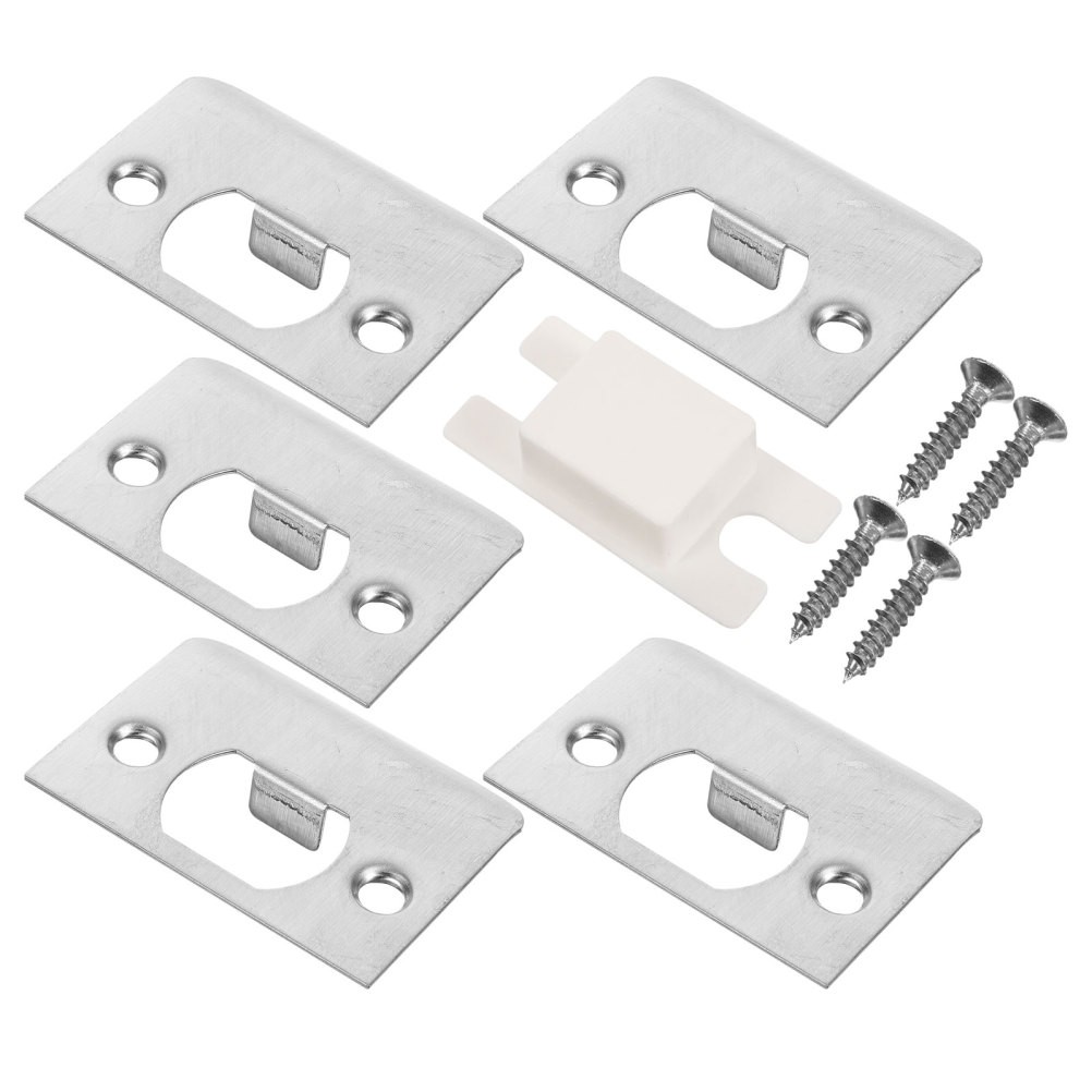 4 Sets Strike Plates for Interior Doors Reinforcement Latch Guard