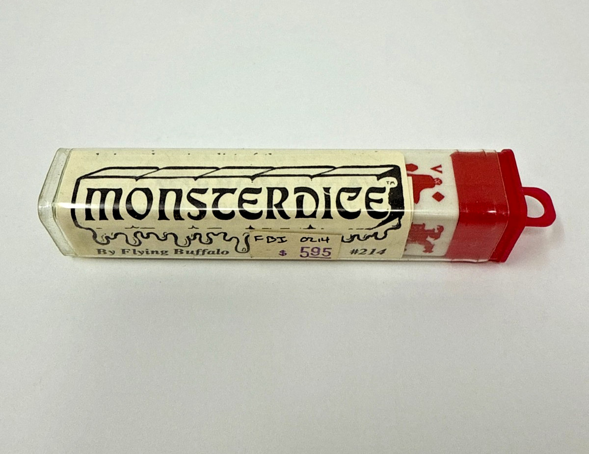 Vintage Flying Buffalo MONSTER DICE Set #214 • RPG Accessory • Original Tube-NEW