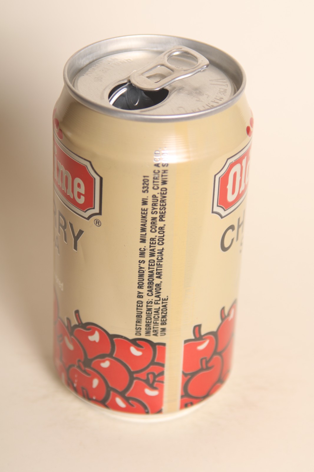 Old Time Cherry soda can - 12oz