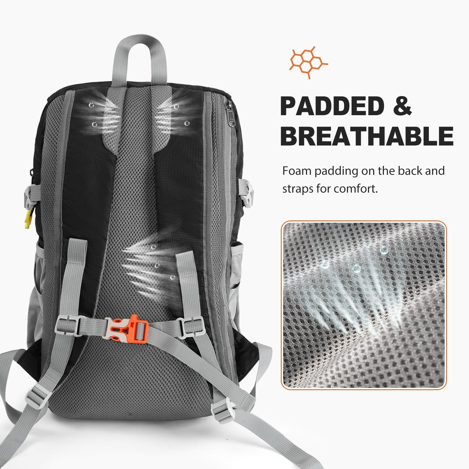 20L Hiking Backpack Lightweight Packable Hiking Daypack, Foldable Small Trave...