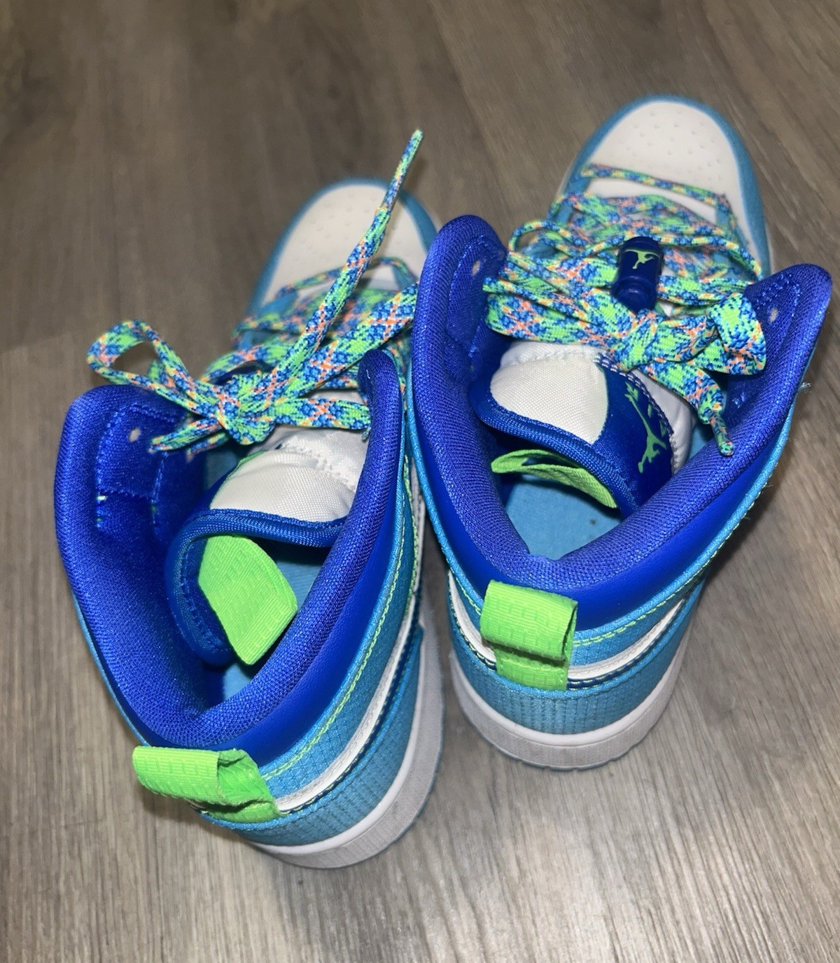 Nike Air Force 1 Low Blue/White/Green Woodstock Leather Breathable DA8011-400