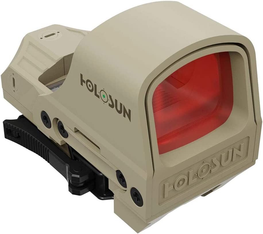 HOLOSUN HS510C-FDE-G Green Multi Reticle, Open Reflex Sight, Solar, Shake Awake