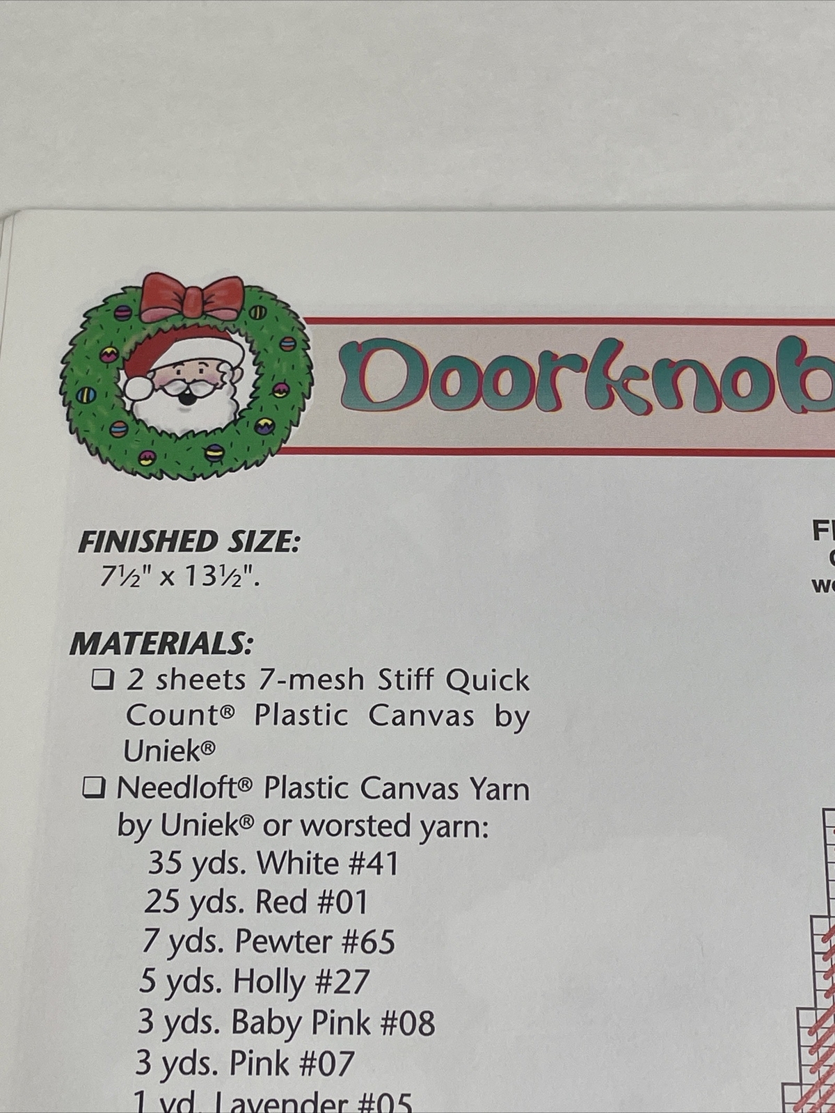 Annie's Attic Here Comes Santa 6 Designs Plastic Canvas Pattern