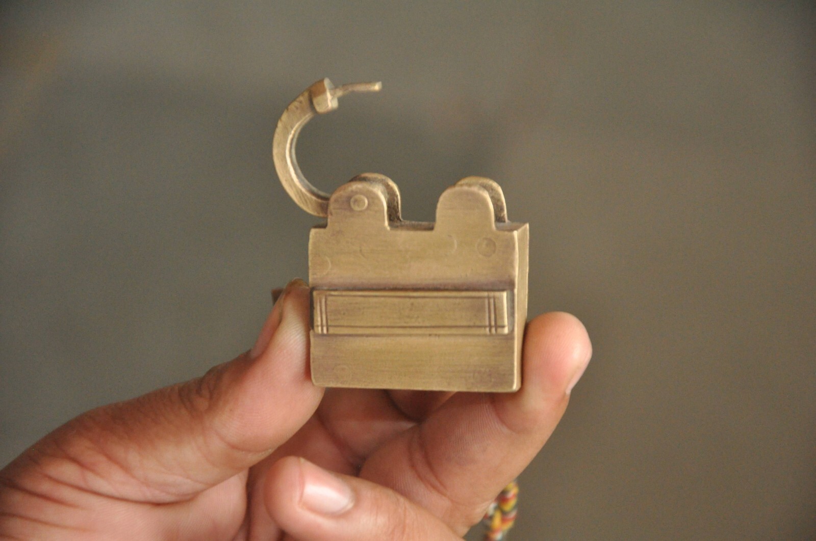 Vintage Brass Unique Shape Tricky/Puzzle Handcrafted Padlock
