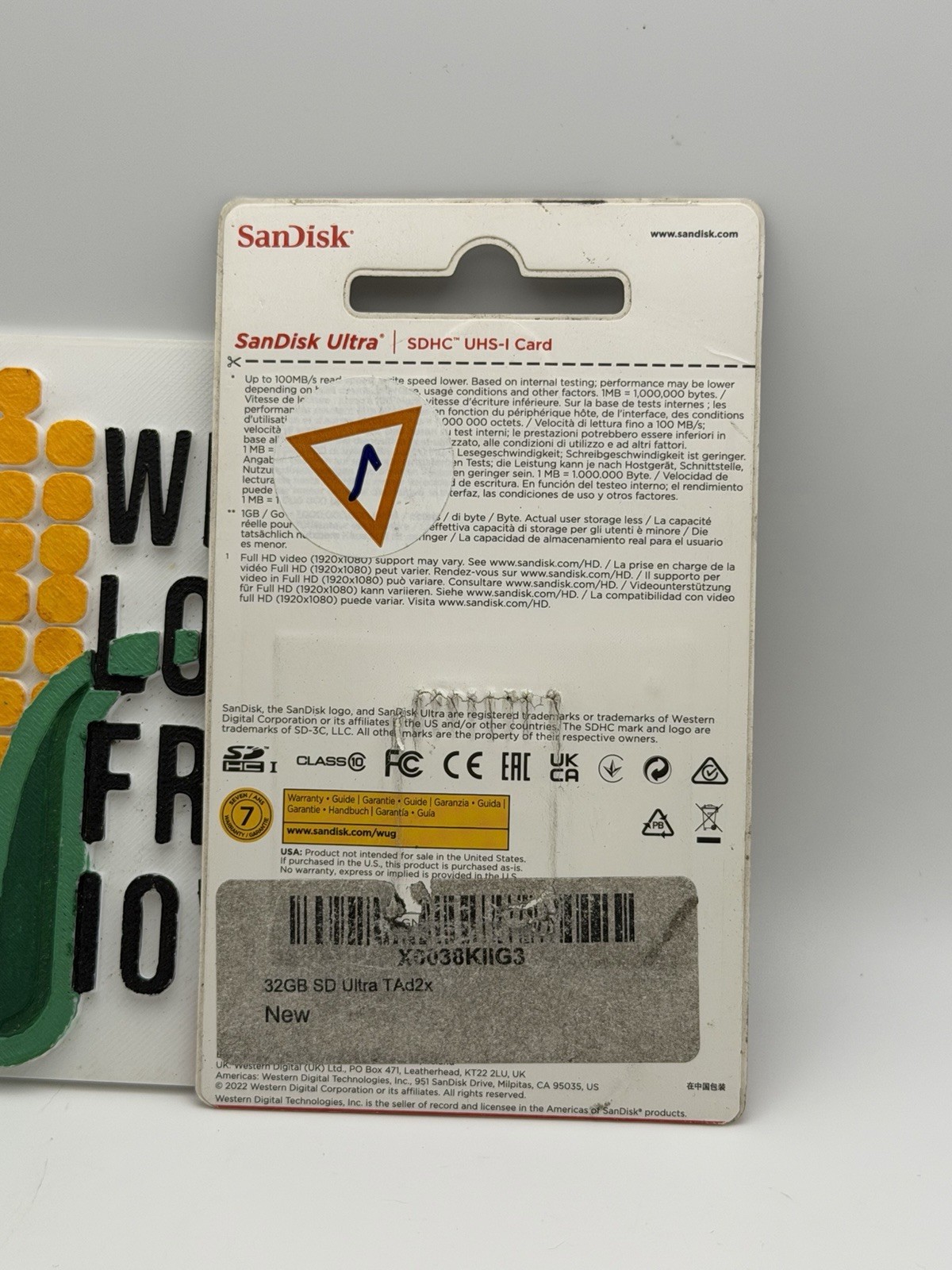 32GB Ultra 100MBs Sandisk SDHC Memory Card
