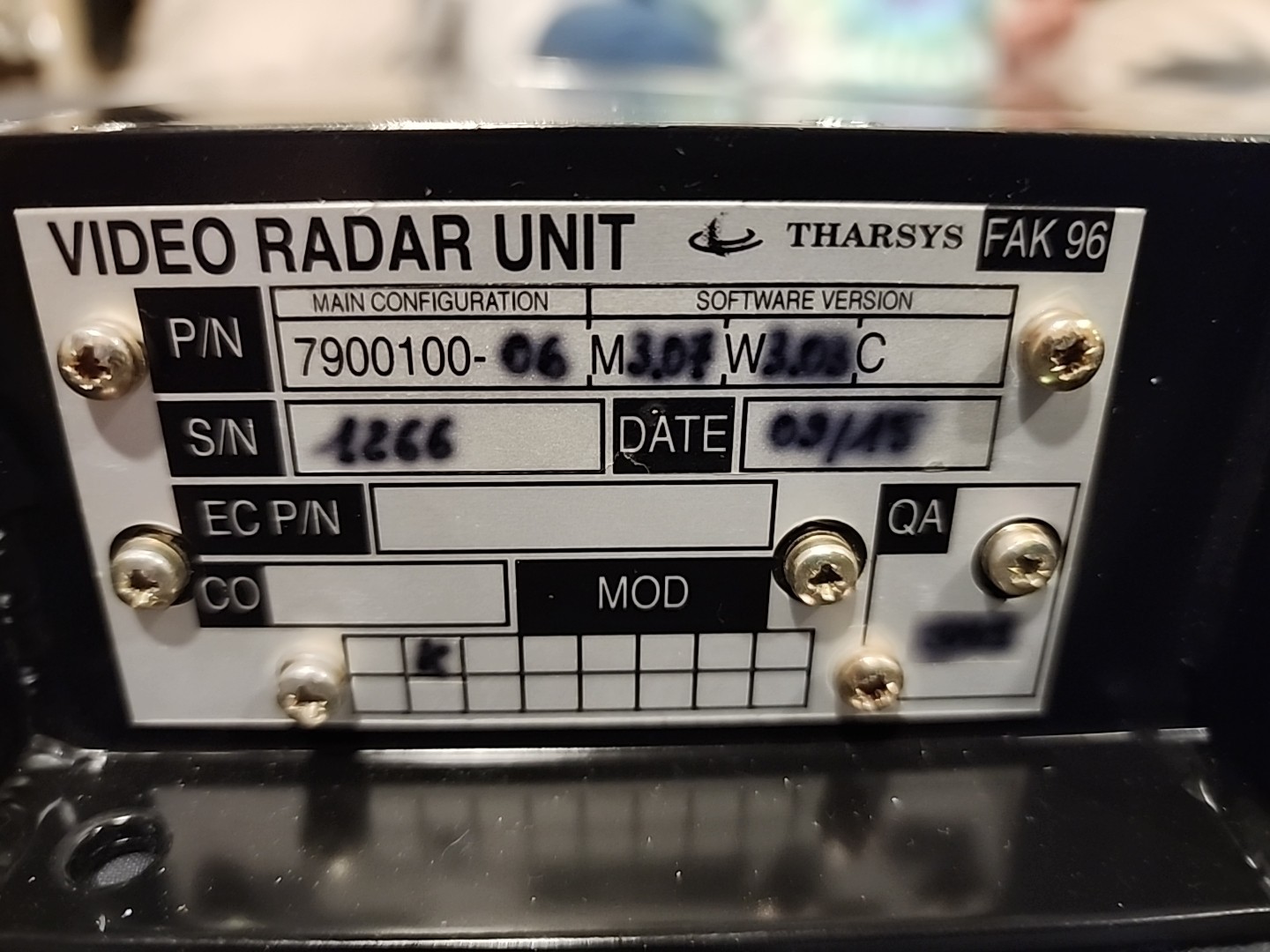 Airbus Tharsys Video Radar Unit PN 7900100-06