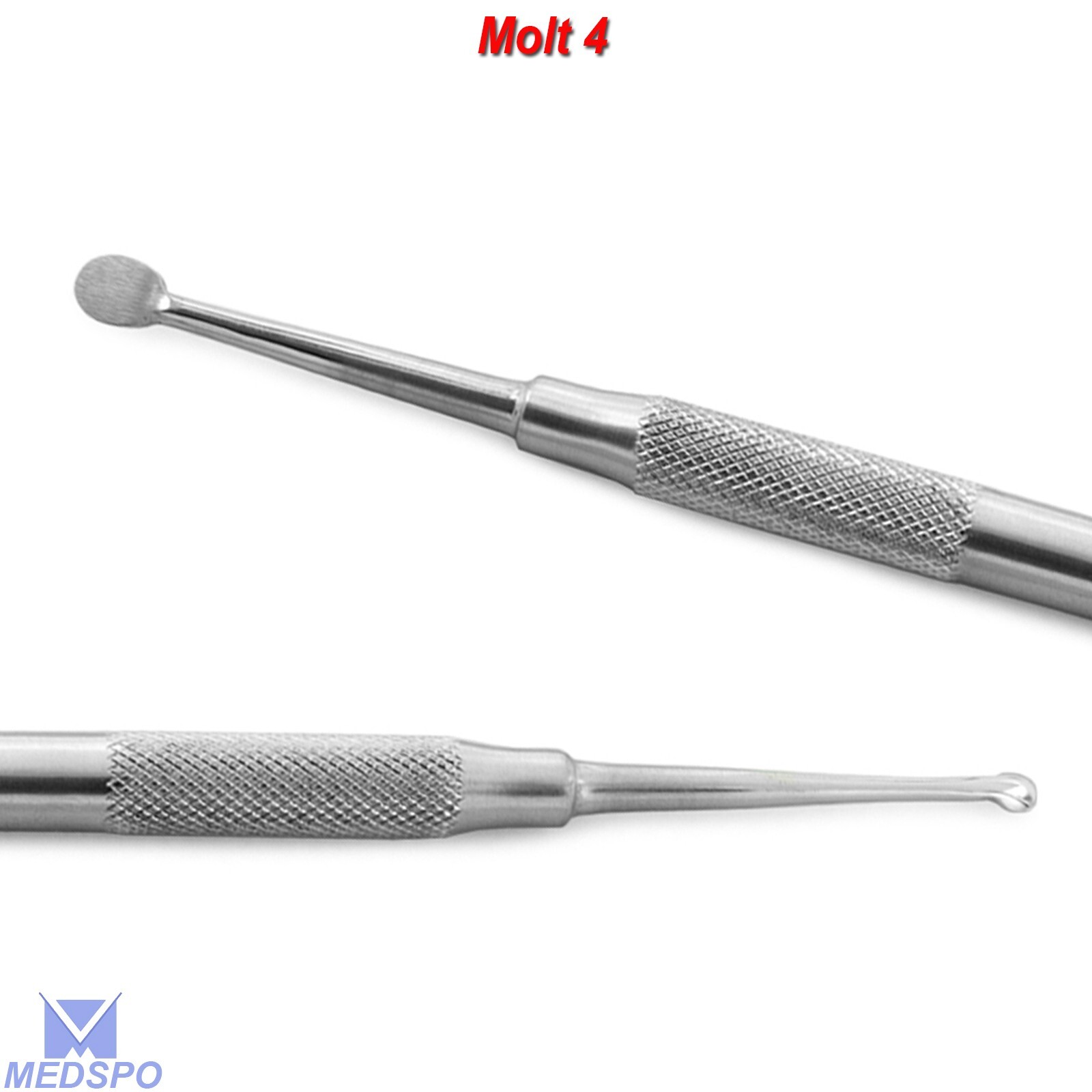 Dental Molt #4 Elevator Periosteal Double End Bone Curette Surgical Instruments