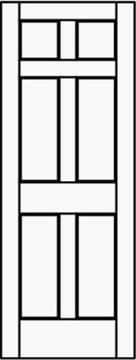 6 Panel Flat Traditional Stile & Rail Interior Wood Doors 20 Species -Model# 6TM