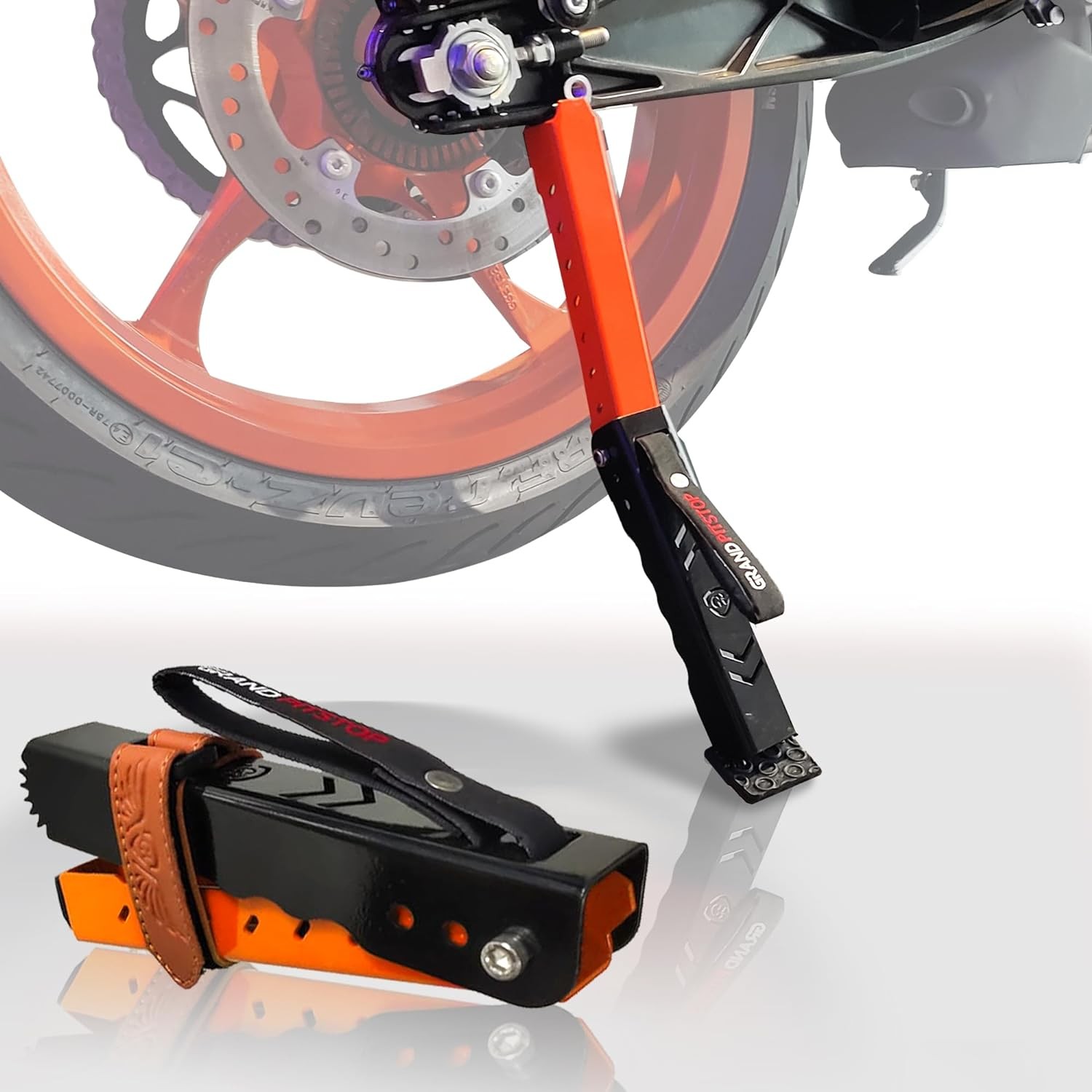 Motorcycle Lift Stand Portable Adjustable Maintenance Tool