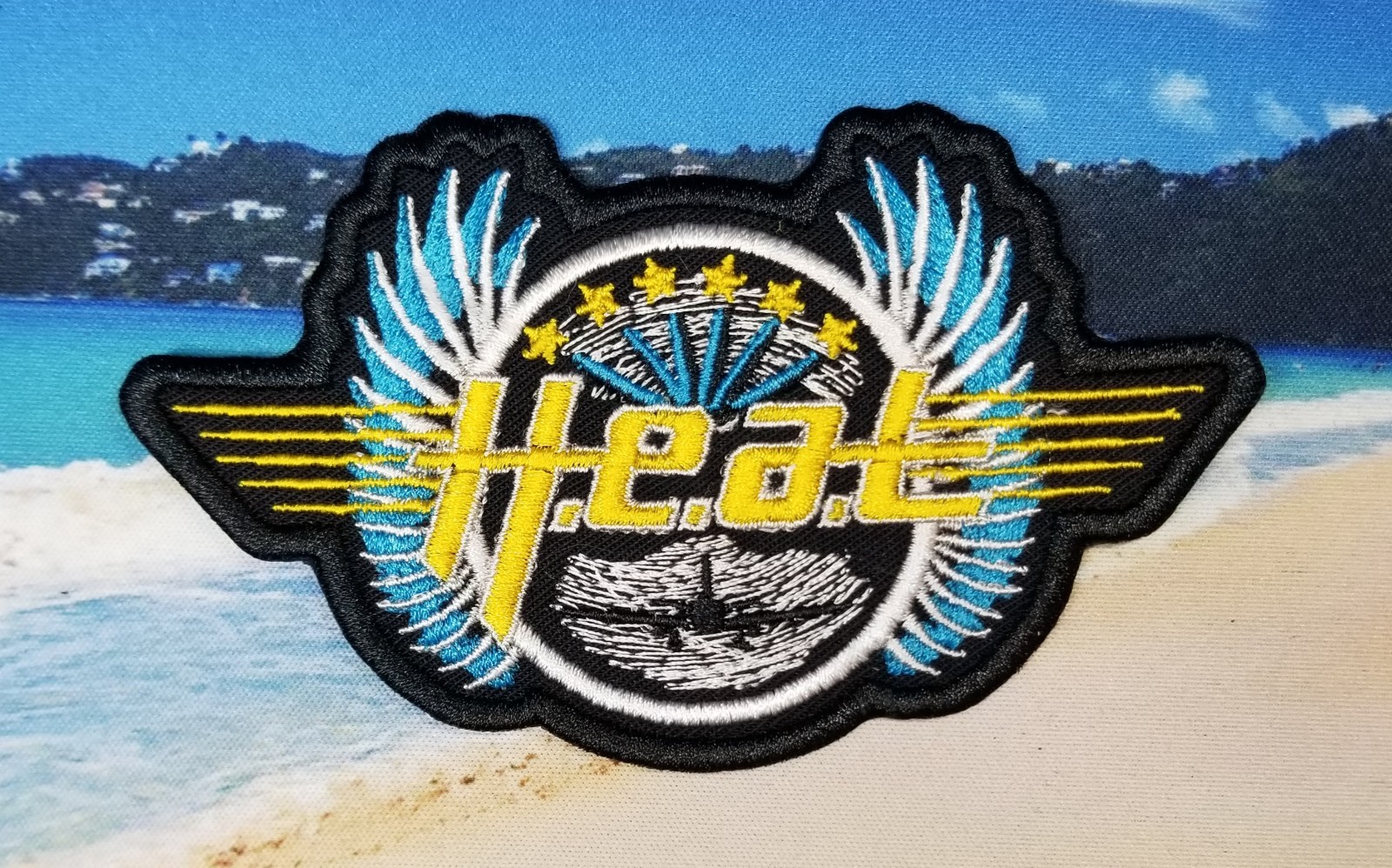 EMBROIDERED HEAT HARD ROCK BAND CONTOUR PATCH (Please Read Ad)