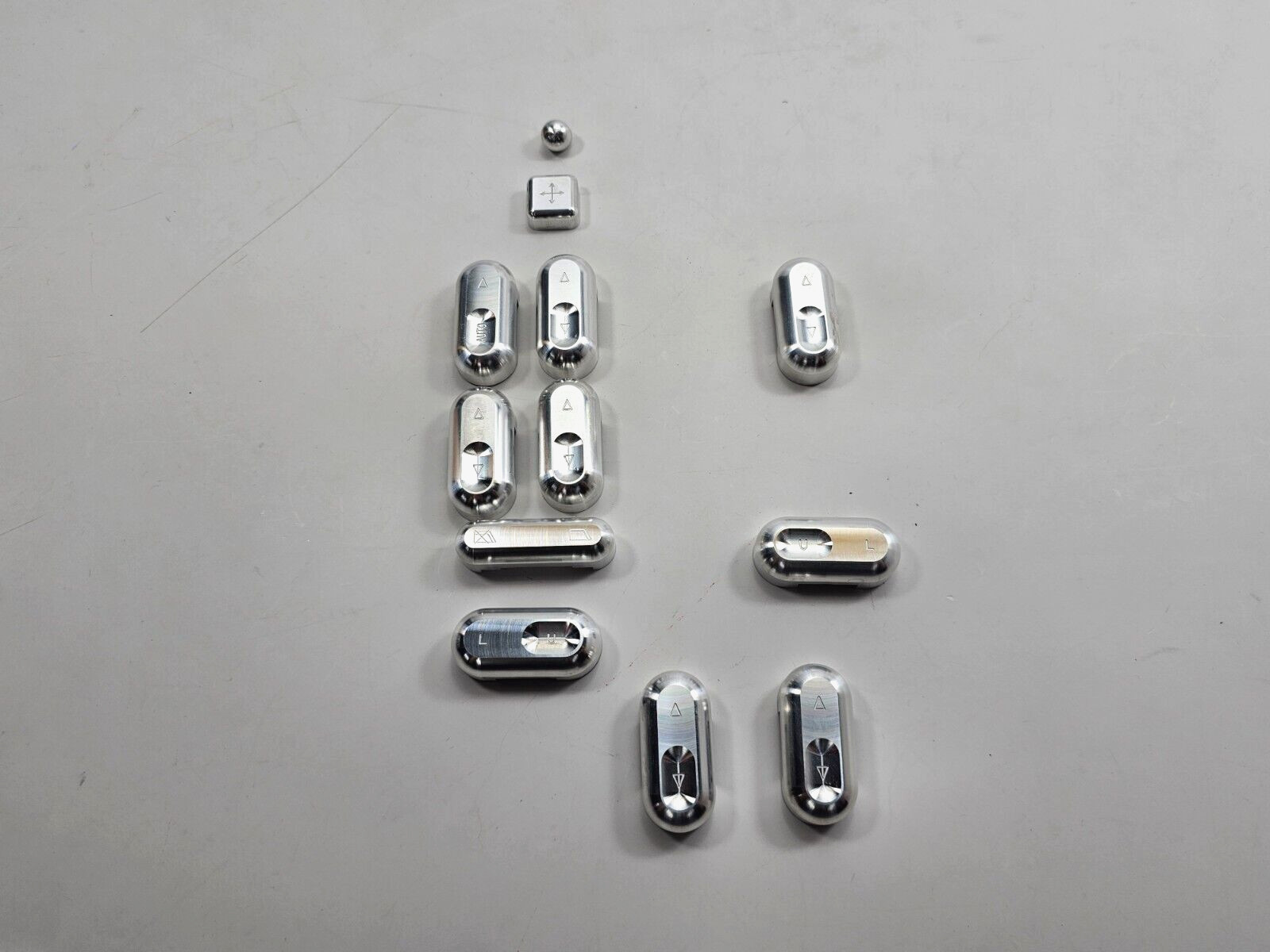 Fits 02-06 Superduty F250 F350 F450 4 Door Billet Window Switch Button Kit Satin