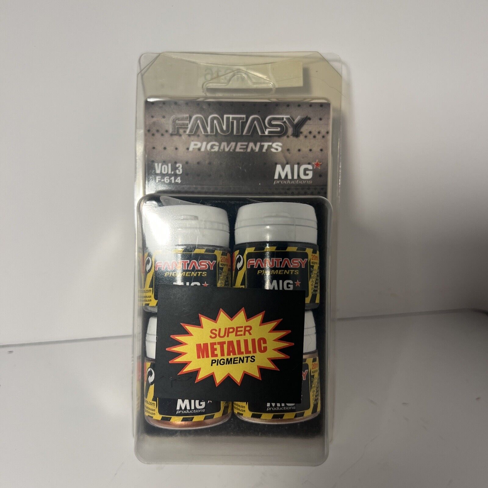 Mig Productions Fantasy Metallic Pigments Set Vol.3 (F610+F611+F612+F613) F614
