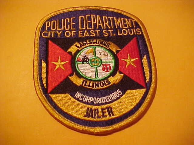 EAST ST. LOUIS ILLINOIS JAILER POLICE PATCH SHOULDER SIZE UNUSED