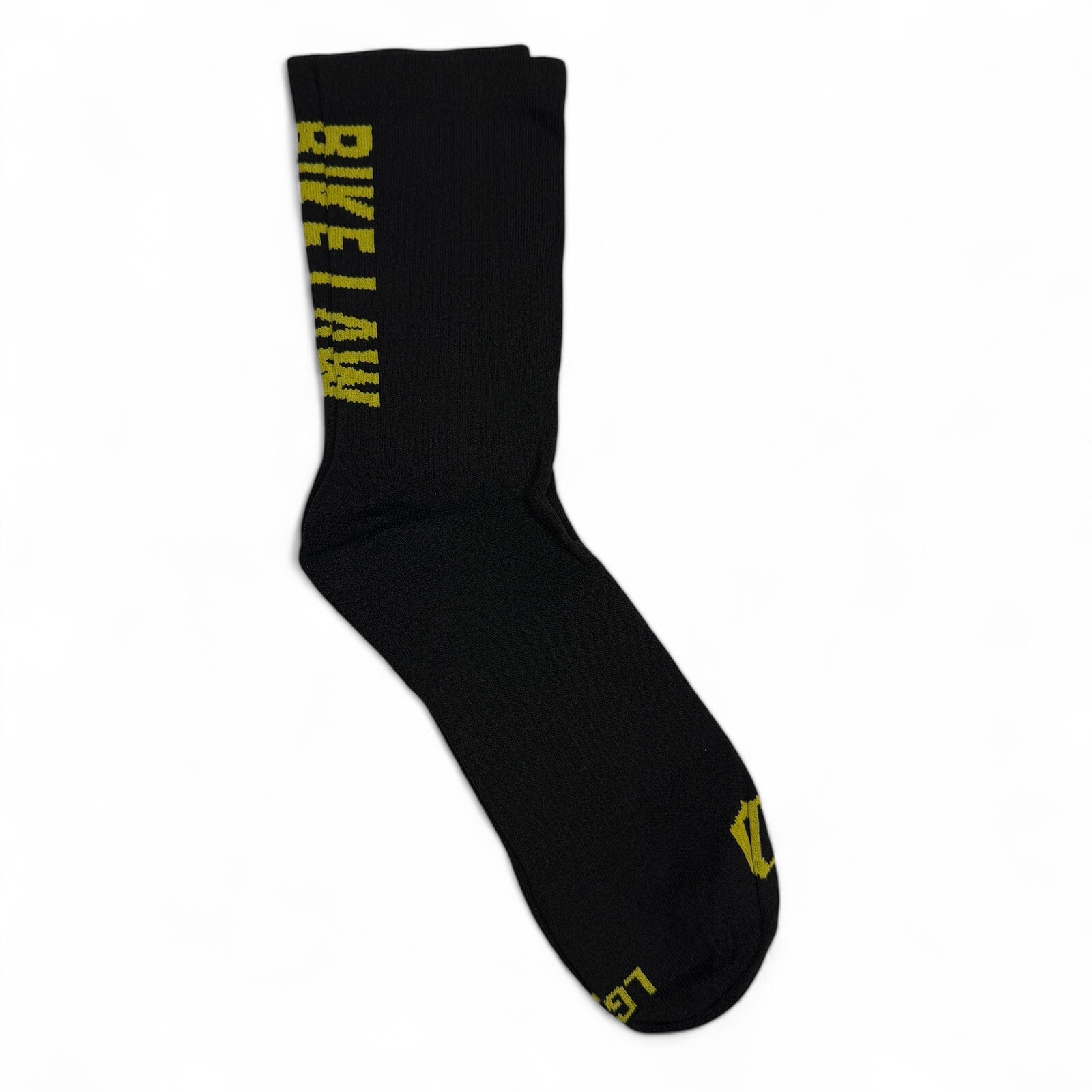 Wattie Ink Cycling Socks Size L/XL Black Yellow Bike Law 1 Pair NWOT