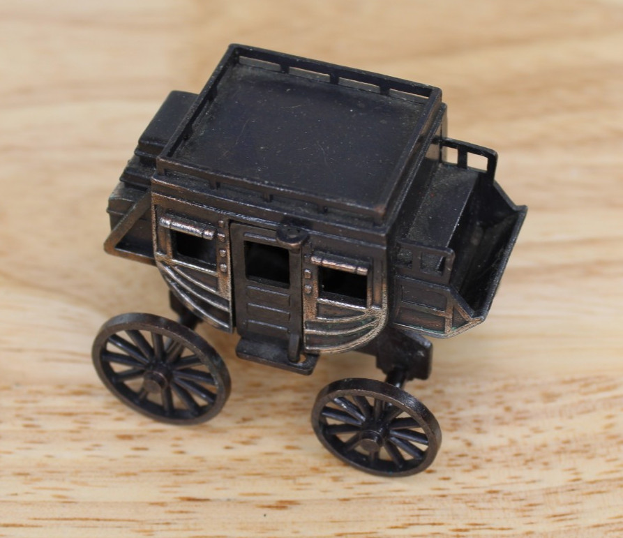 Vintage Die Cast Western Miniature Stagecoach Pencil Sharpener, Working Doors