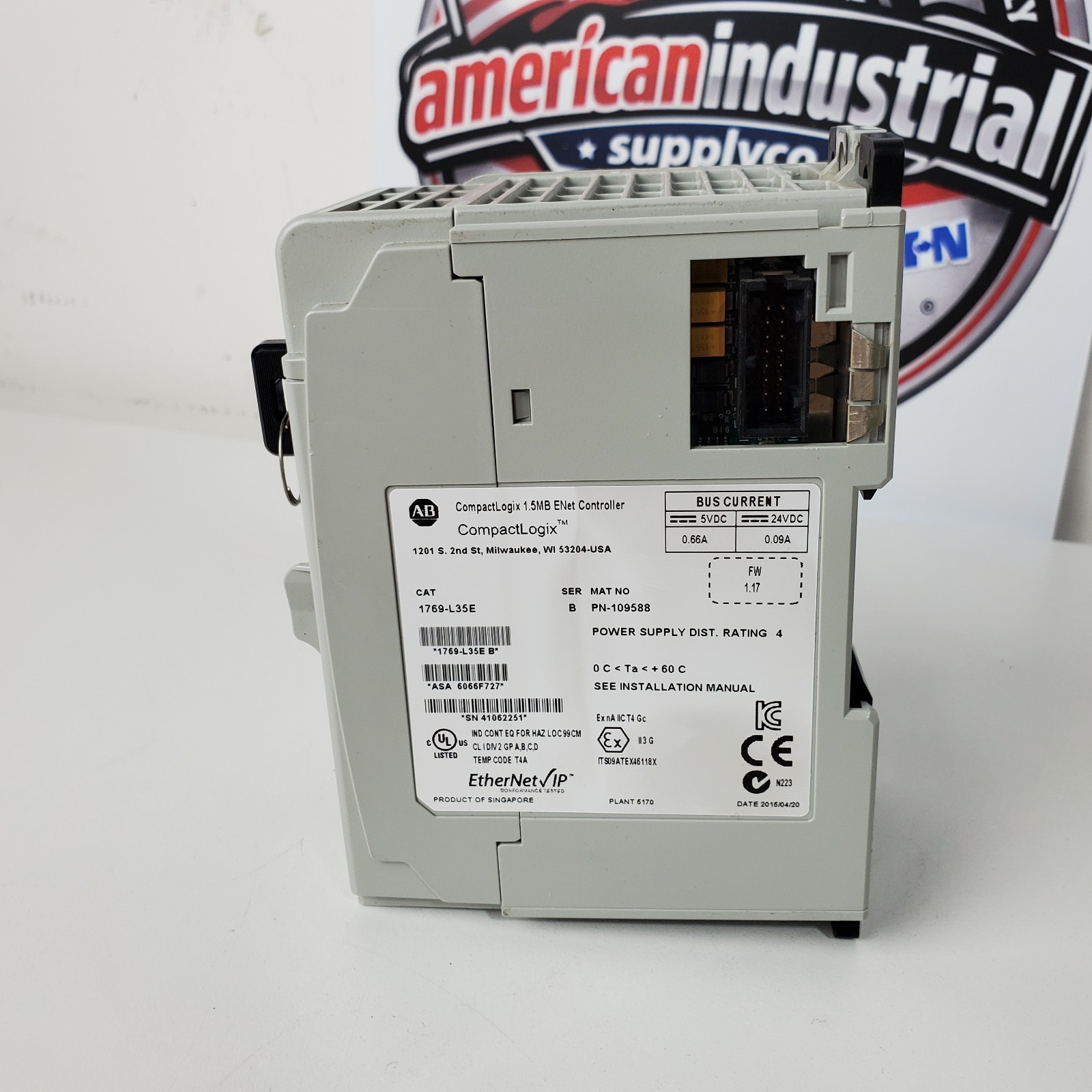 1769-L35E ALLEN BRADLEY COMPACTLOGIX 1.5MB ENet CONTROLLER SER B