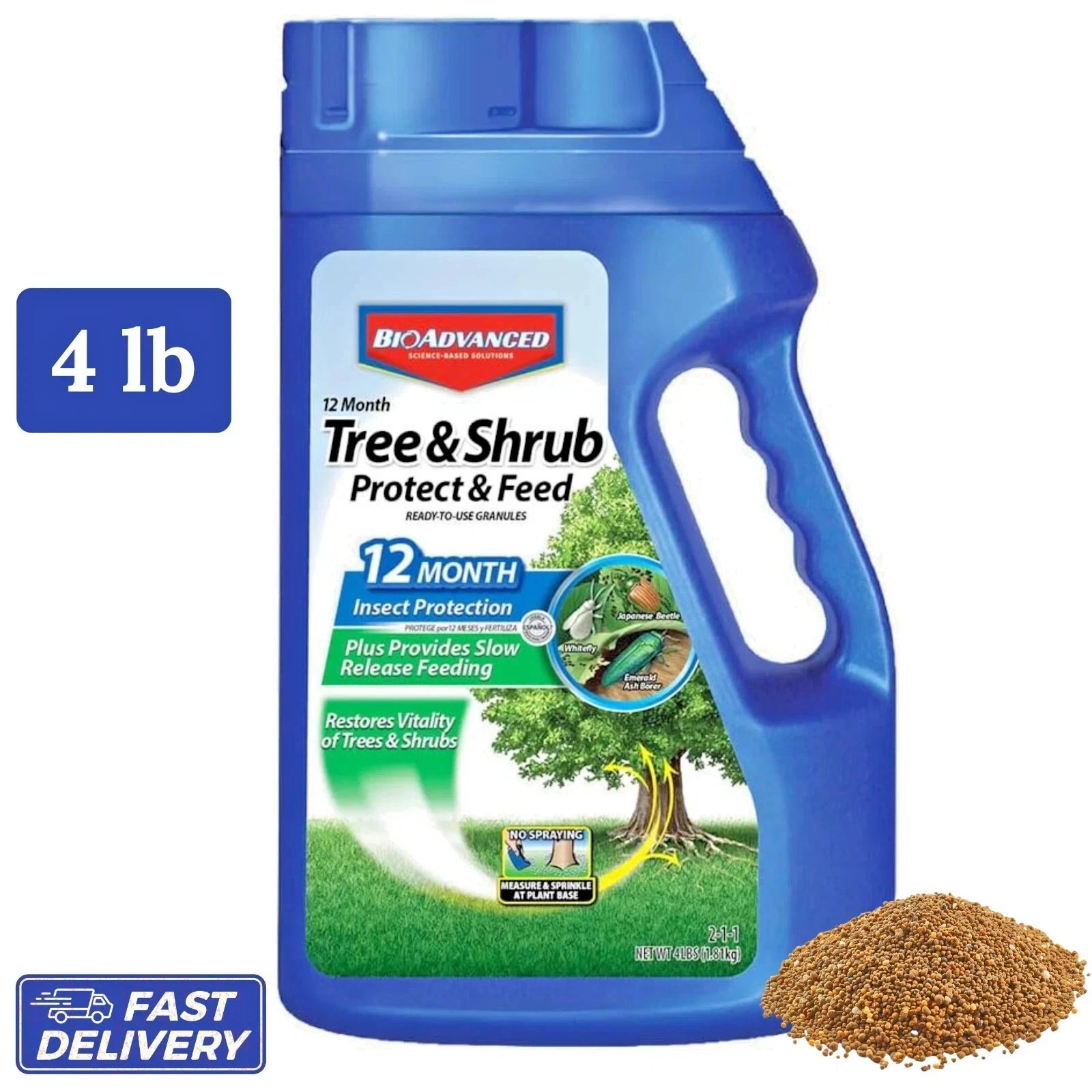 BioAdvanced 12 Month Tree & Shrub Protect Feed Granules 4 lb – Fast Ship