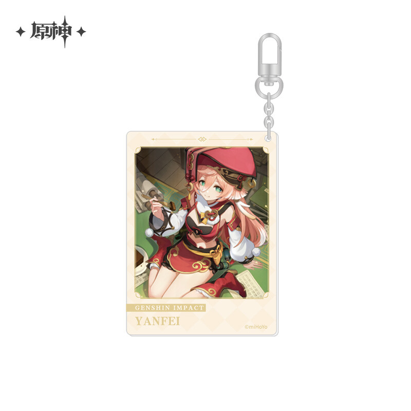 miHoYo Genshin Impact Yanfei 2023 Happy Birthday Keychain Acrylic Official Goods