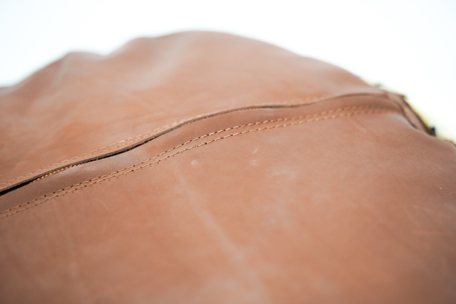 Premium Brown Moroccan Leather Pouf – Handmade Ottoman – Genuine Leather