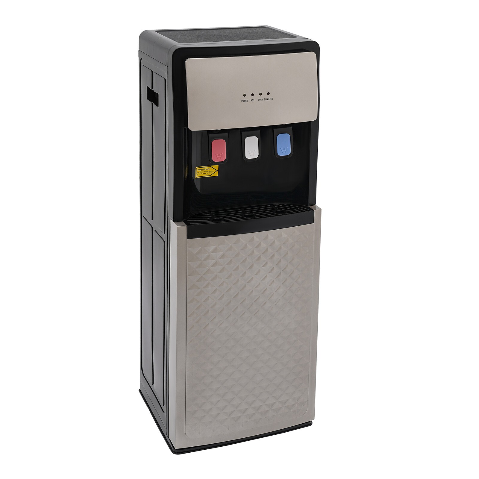 Bottom Loading Water Cooler Water Dispenser 3 Temperature Settings Silver Grey