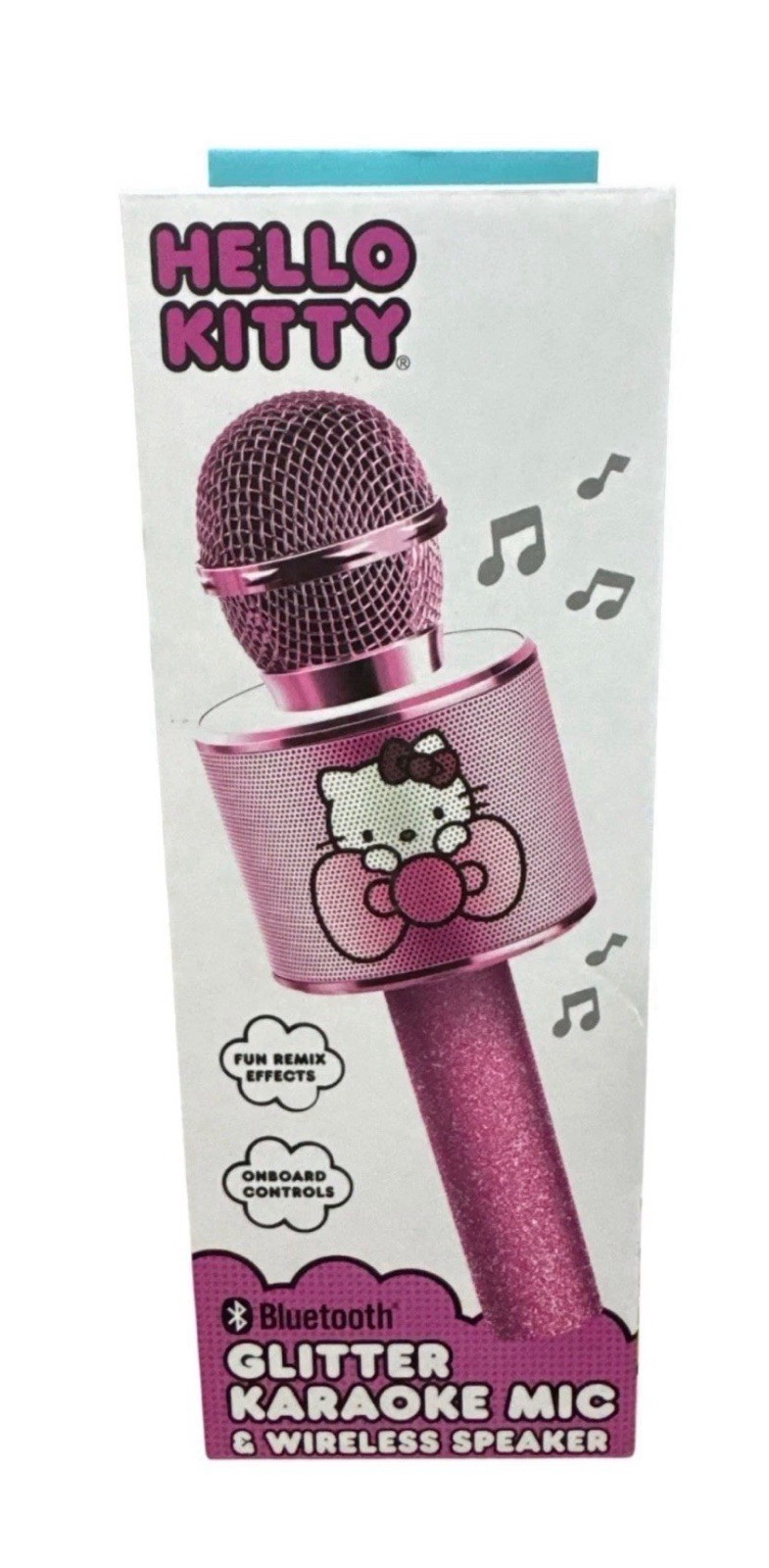 Hello Kitty Bluetooth Glitter Karaoke Mic & Wireless Speaker With Rechargeable B