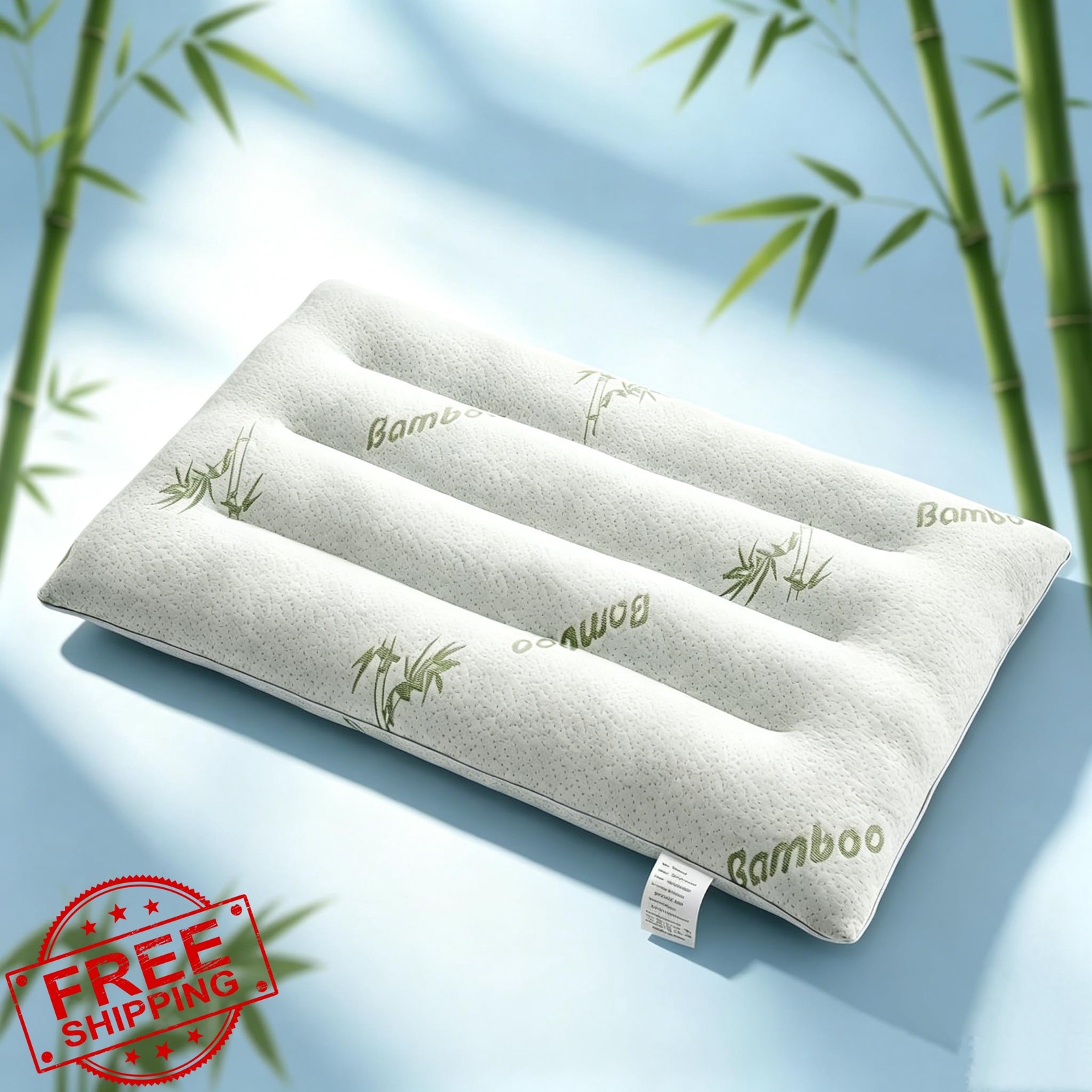 SWTMERRY Thin Pillows Standard Cooling 1 Pack Bamboo