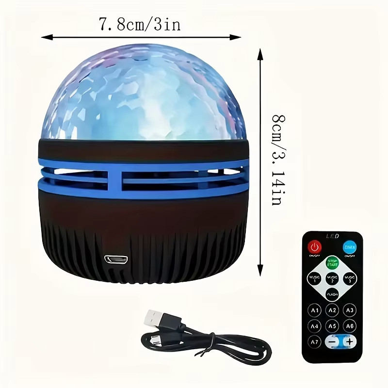 RGB Galaxy Star Projector Ocean Wave Lamp USB Remote