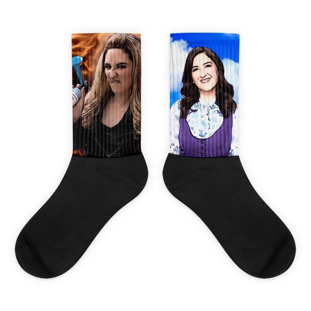 Good Janet Bad Janet Inspired Crew Socks Pop Art Comedy TV Fan Gift Unisex  Desc