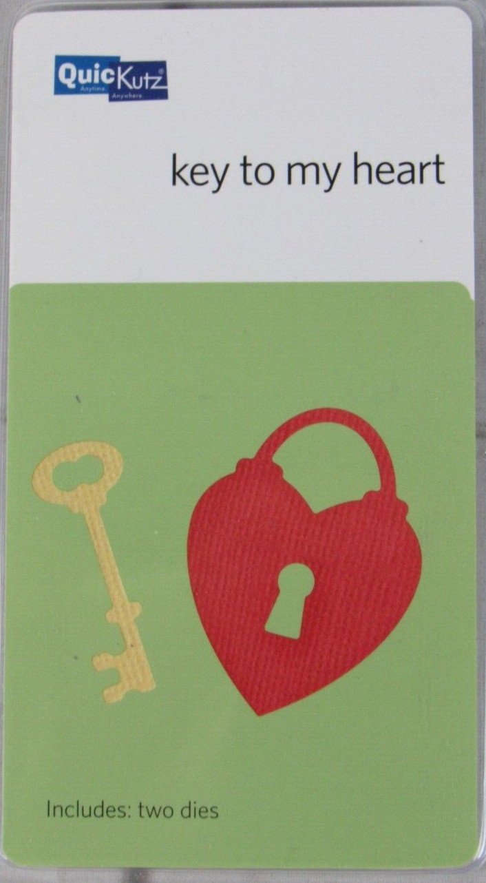 QuicKutz Key to My Heart 2x2, 2 Cutting Die Set KS-0790