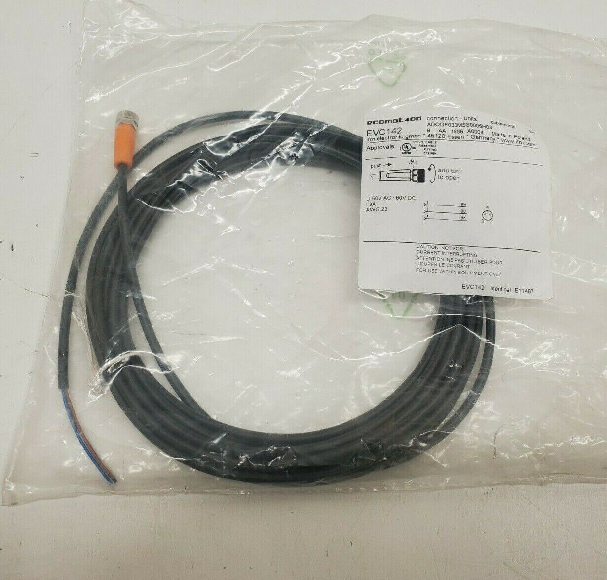 IFM EVC142 Cable New✦KD