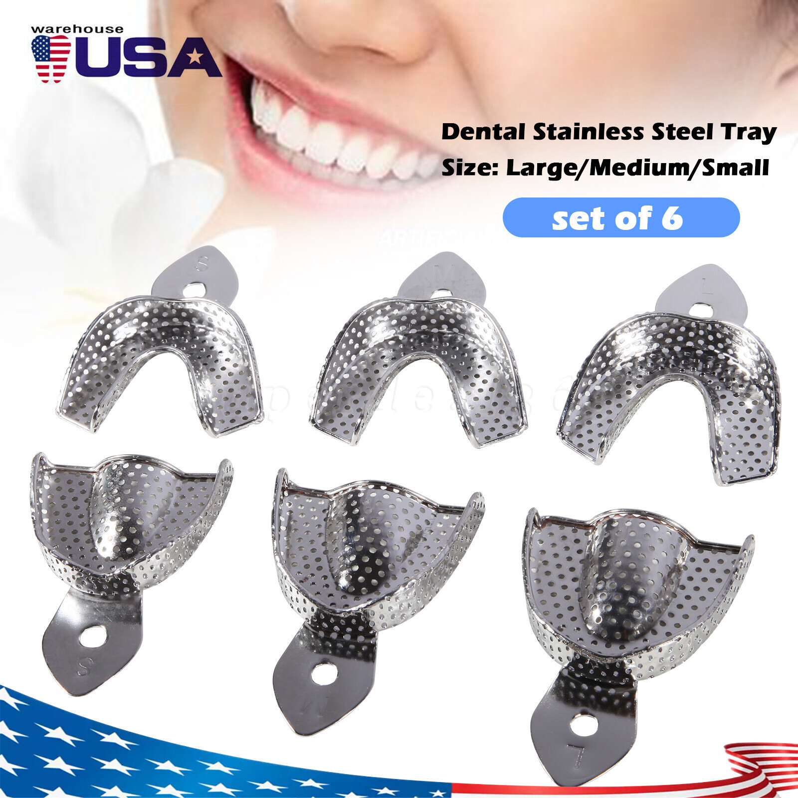 Dental Impression Tray 6 pcs sa