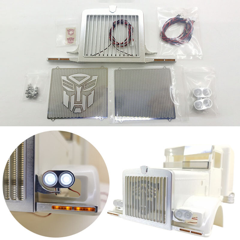 Metal LED Air Intake Cover for 1/14 Tamiya RC Truck Car King Hauler 56344 56301