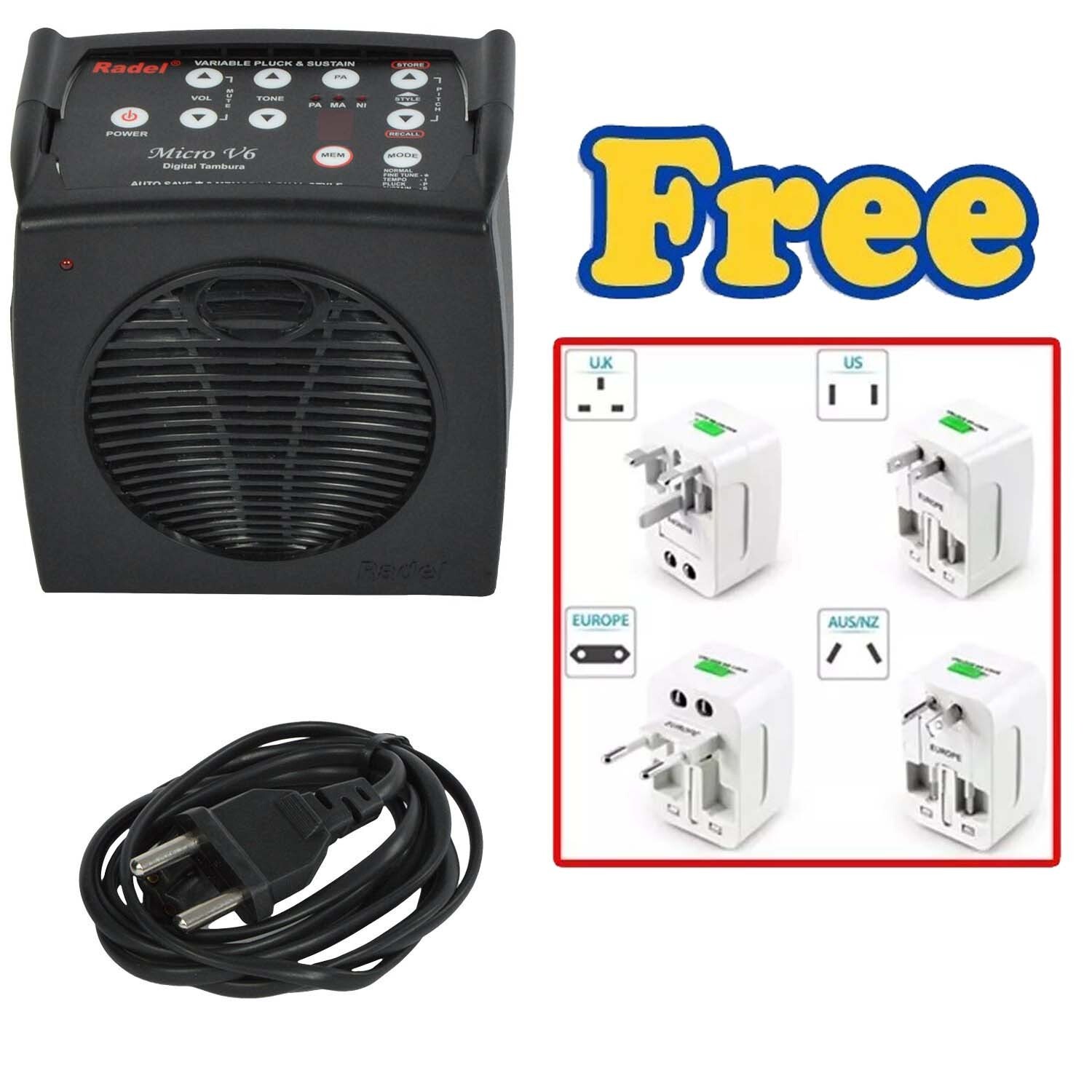 Electric Digital Tambura Sruthi Box Radel Saarang Micro V6 Sruthi Box