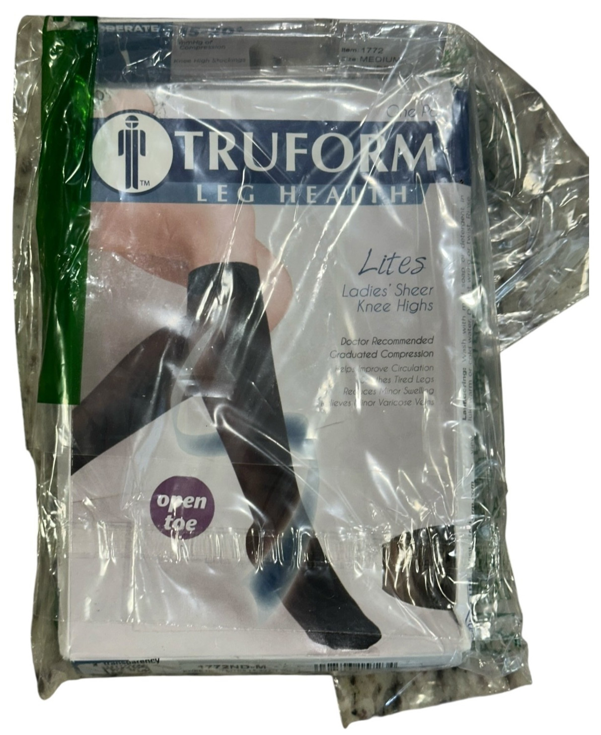 TRUFORM Leg Health Ladies Sheer Knee Highs Moderate 15-20mmHg 1772-Nude Medium
