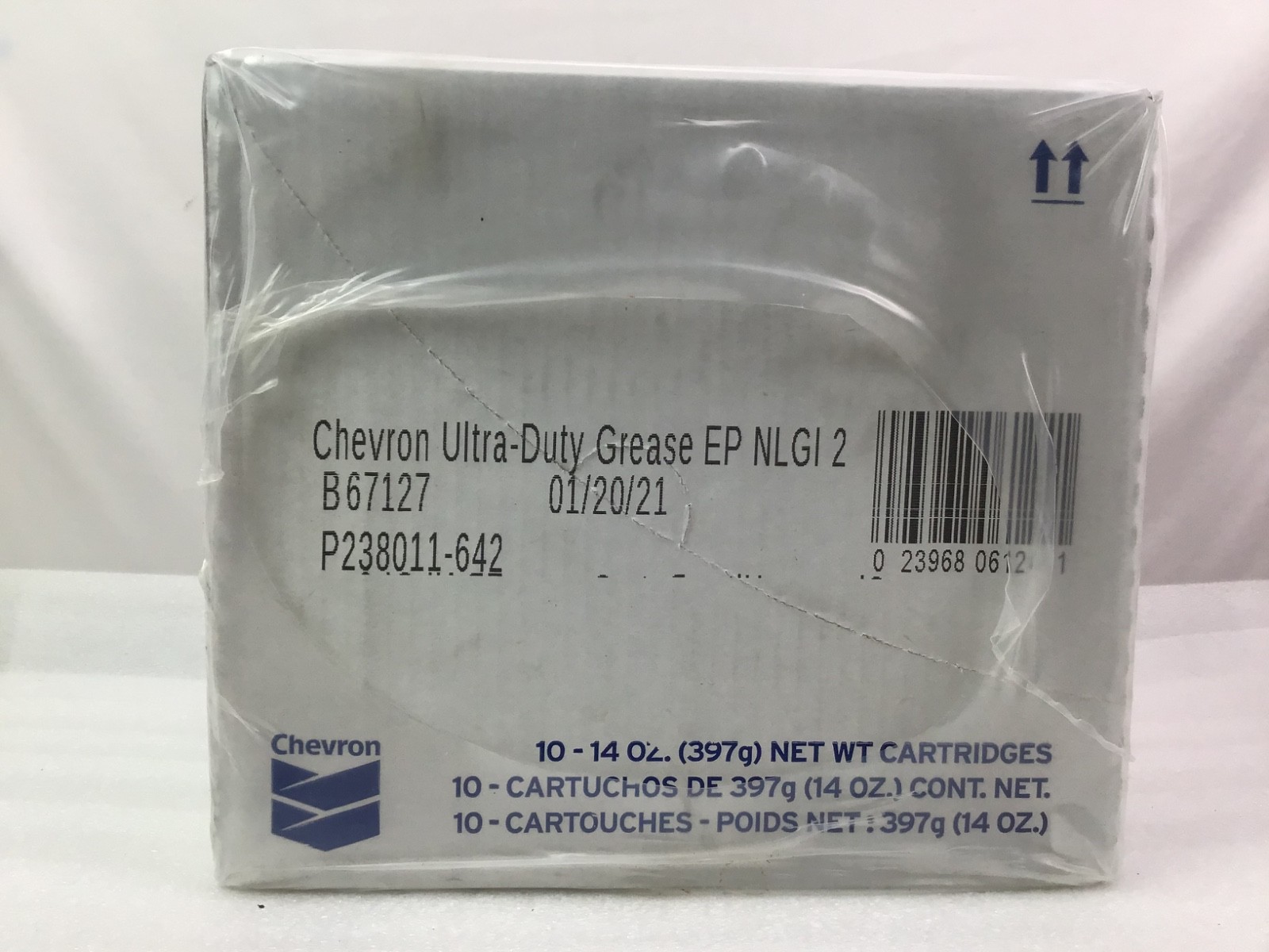 LOT OF 10 Chevron Ultra-Duty Grease EP NLGI 2 B67127 P238011-642 1 CASE