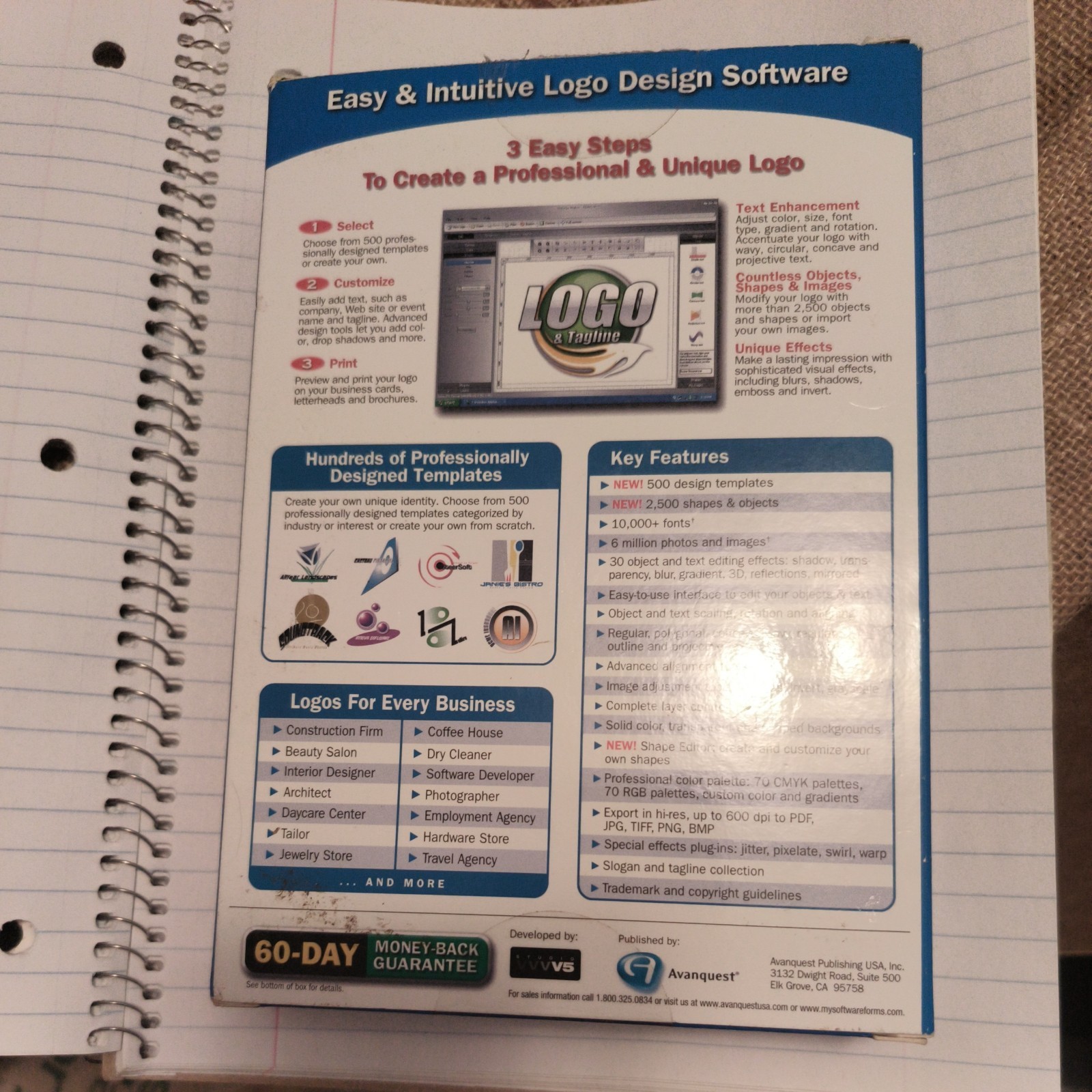 Professional MyLogoMaker Logo & Tagline Software CD-ROM v.3 Windows 7, XP, Vista