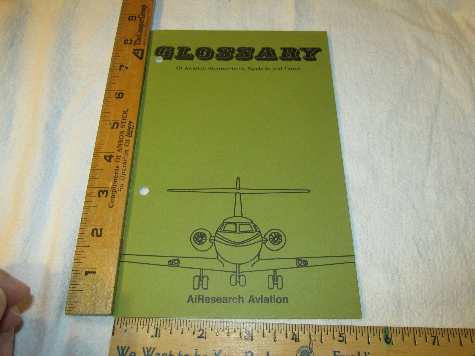 1950s Pilot Training Book Plane Glossary of Aviation terms and symbols Manual