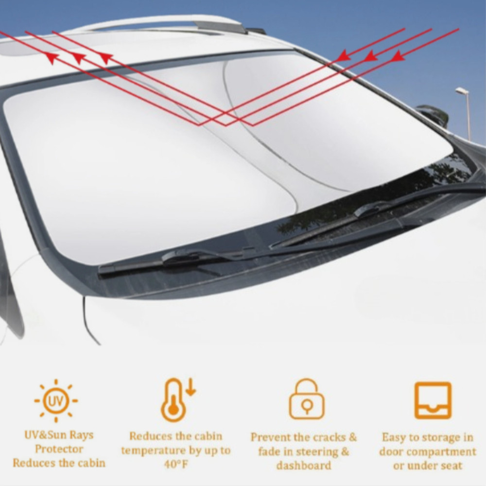 Fit Corolla Foldable Car Windshield Sun Shade Shield Cover Visor UV Heat Block