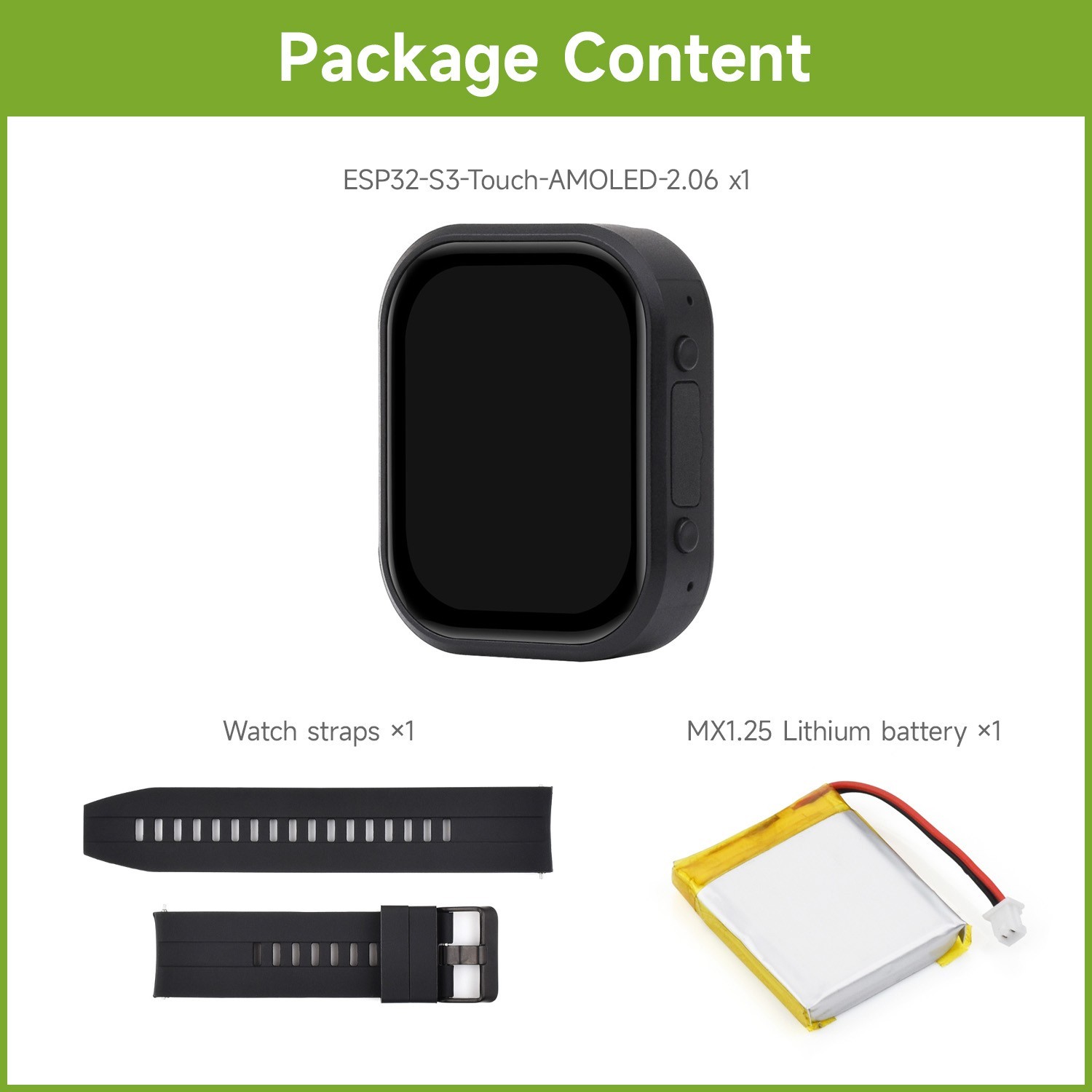 Waveshare ESP32-S3 2.06inch AMOLED Touch Watch Development Board 32-bit LX7