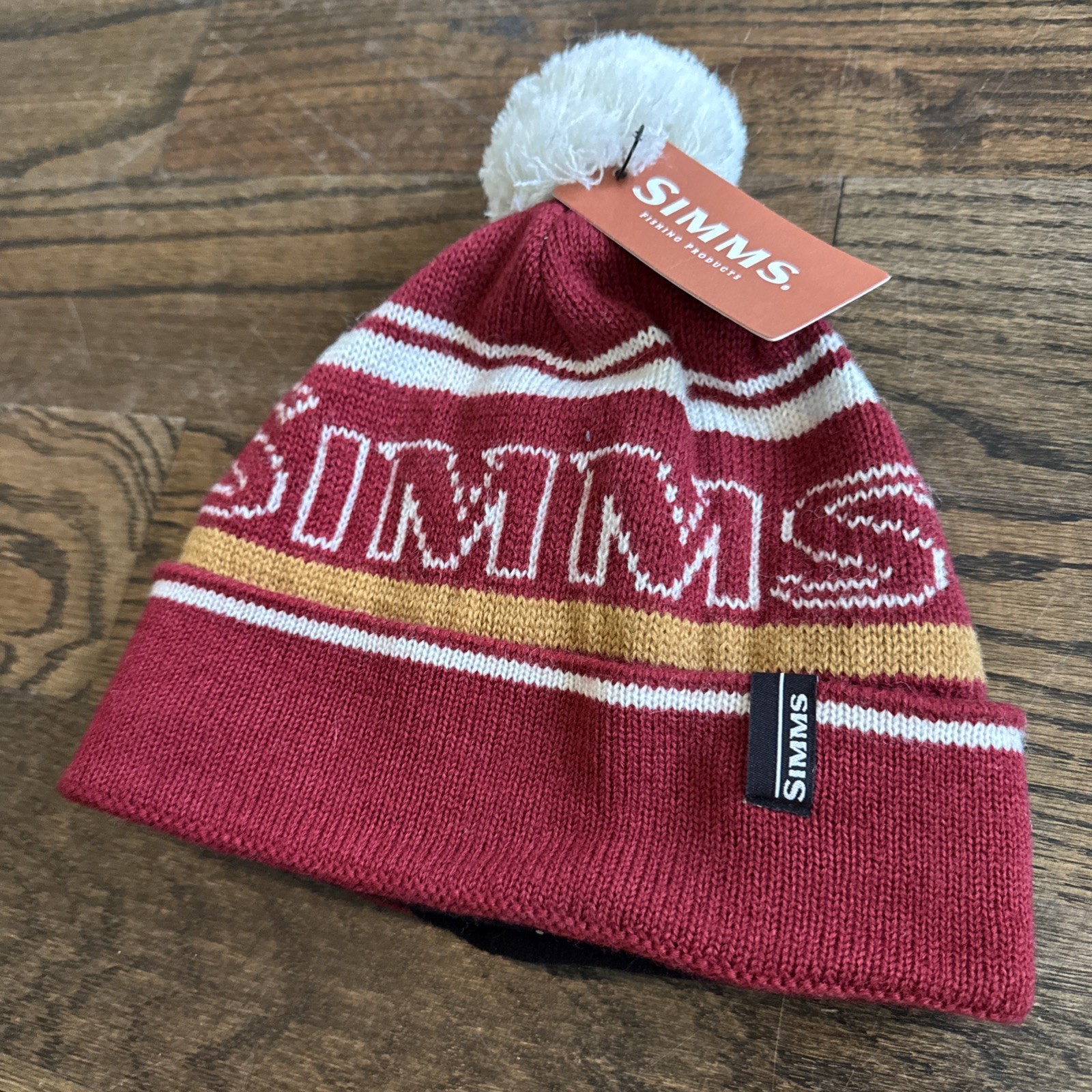 Simms Wildcard Knit Hat - Fleece Lined Beanie - Ruby - WARM - NEW wTags!