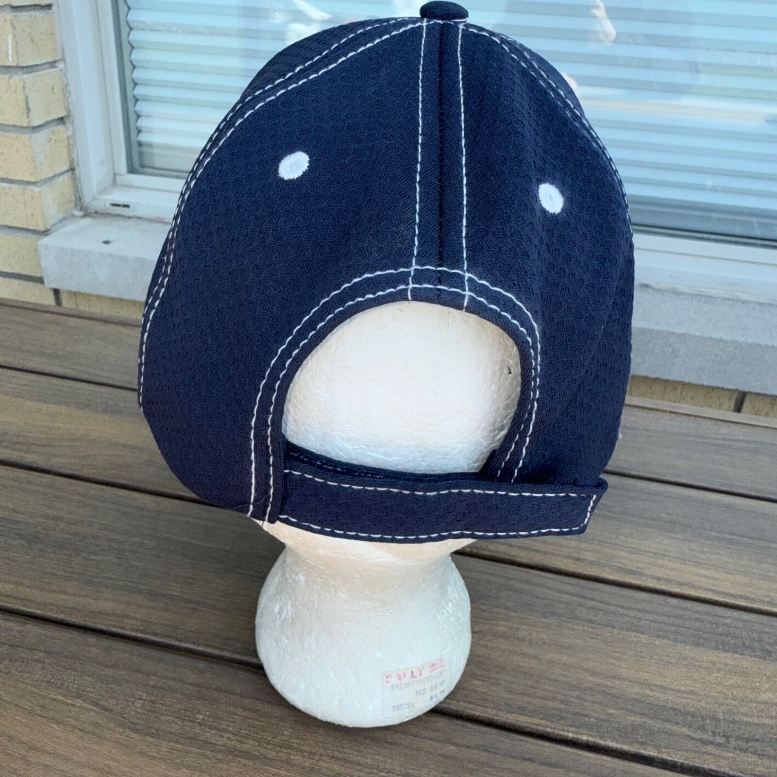 Koontz-Wagner RWb K Logo Letters on Navy Blue Hat Cap Hook Loop Top Stitch EUC