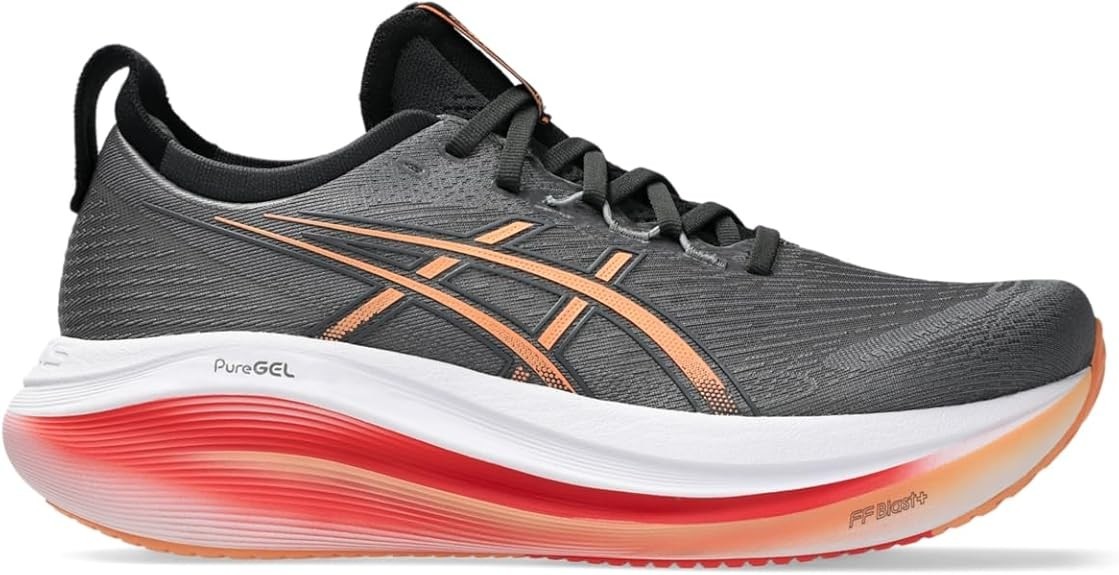 Asics Nimbus Gel 27 Men Shoe Grey Red Sneaker