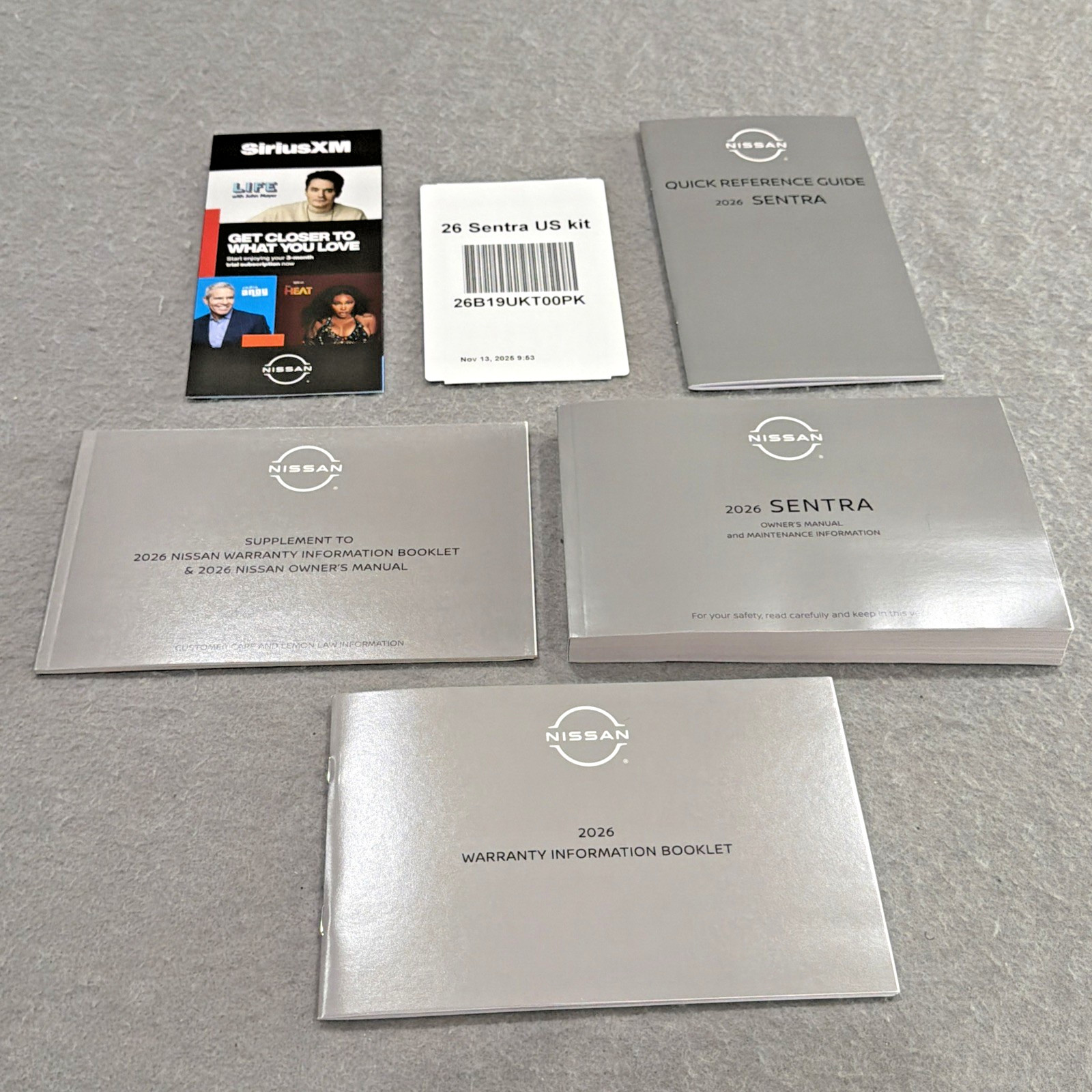 2026 Nissan Sentra Owners Manual Set NEW SR S SV SL Premium Factory Original 26