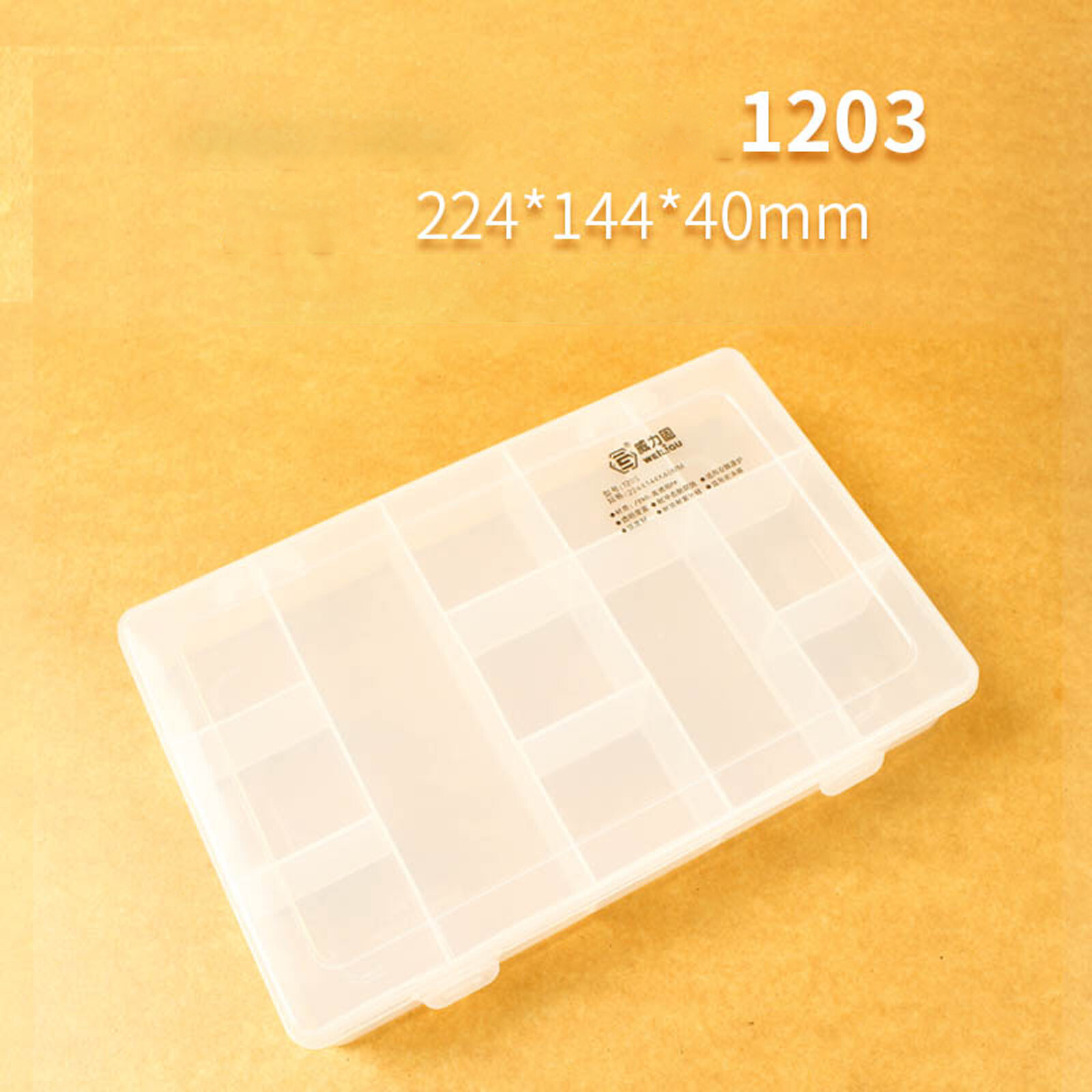 Adjustable Compartment Plastic Organizer Assortment Box Grid Container