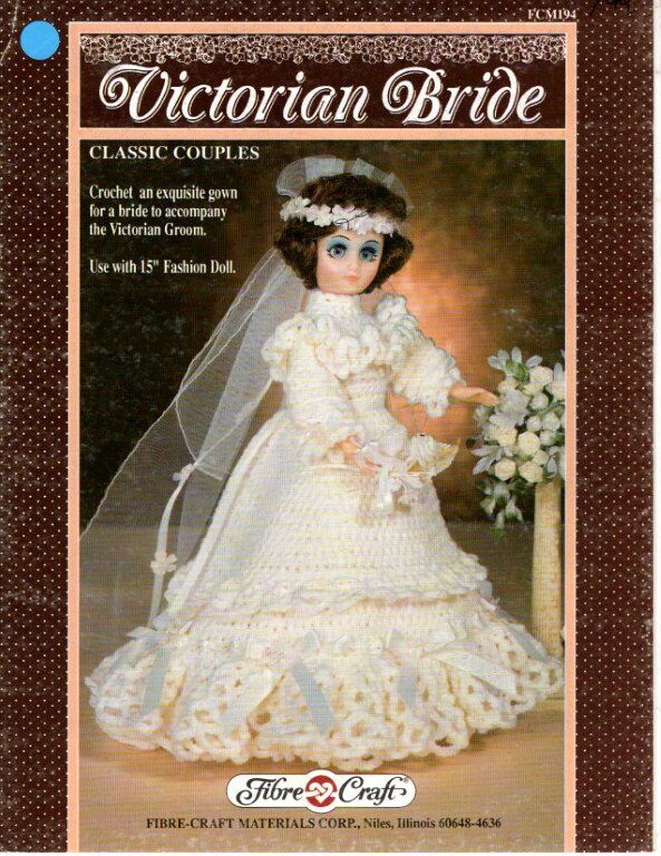 VINTAGE 1989 CROCHET FIBRE CRAFT VICTORIAN BRIDE
